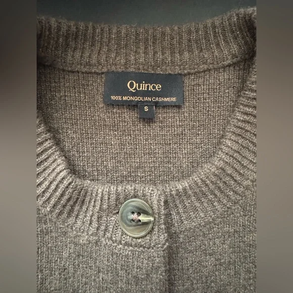 Quince Mongolian Cashmere Structured Cardigan in brown size S - Picture 6 of 16